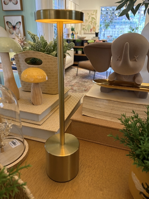Luminária touch led dourada - comprar online