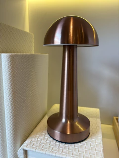 Luminária de mesa cogumelo cobre - comprar online