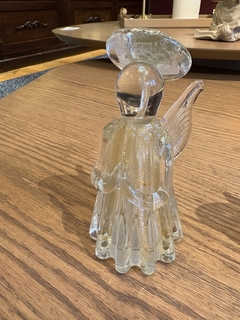 Anjo em murano transparente e dourado P - comprar online