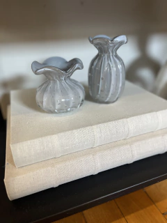 Caixa livro linho P cinza