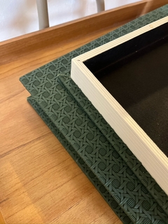 Caixa livro treliça verde G - Studio54decora
