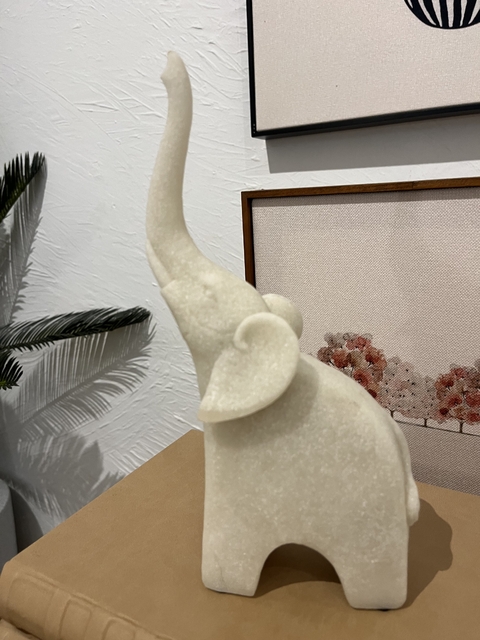 Escultura elefante M mármore - comprar online