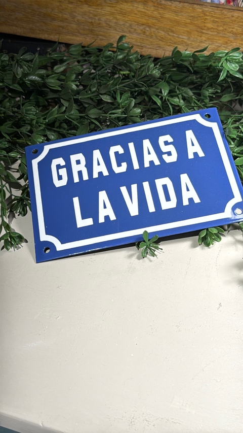 Plaquinha Gracias a La vida - comprar online