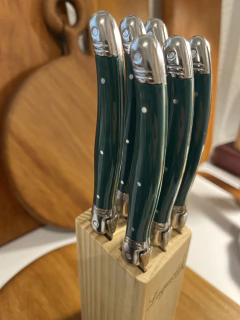 Conjunto 6 facas Laguiole LaTour verde - comprar online