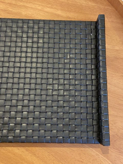 Bandeja tressê com borda lateral P preta na internet