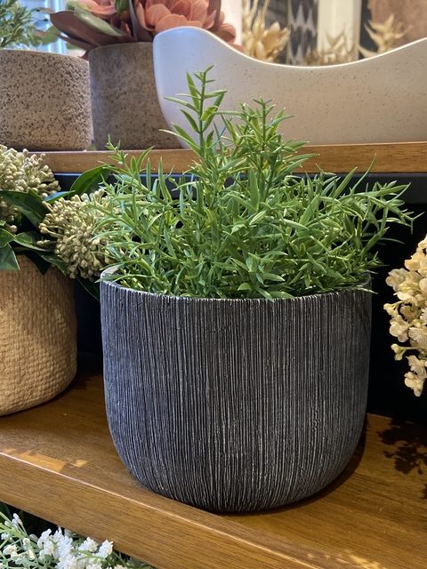 Cachepot textura preto G