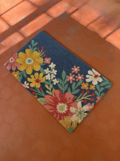Capacho azul floral na internet