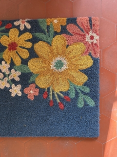 Capacho azul floral - comprar online