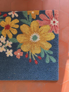 Capacho azul floral - comprar online