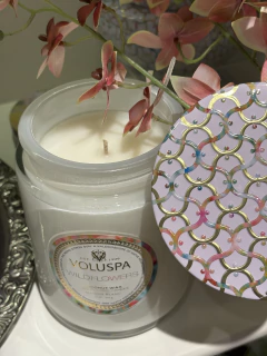 Vela pote vidro 100h Wild Flowers na internet