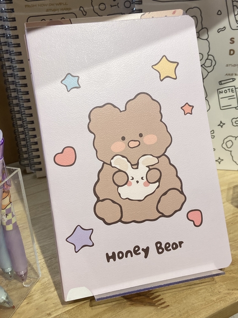 Caderno Honey Bear rosa