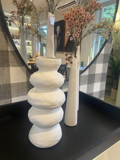 Vaso cerâmica gomos Off White