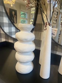 Vaso cerâmica gomos Off White - comprar online