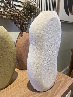 Vaso cerâmica chato Off White - comprar online