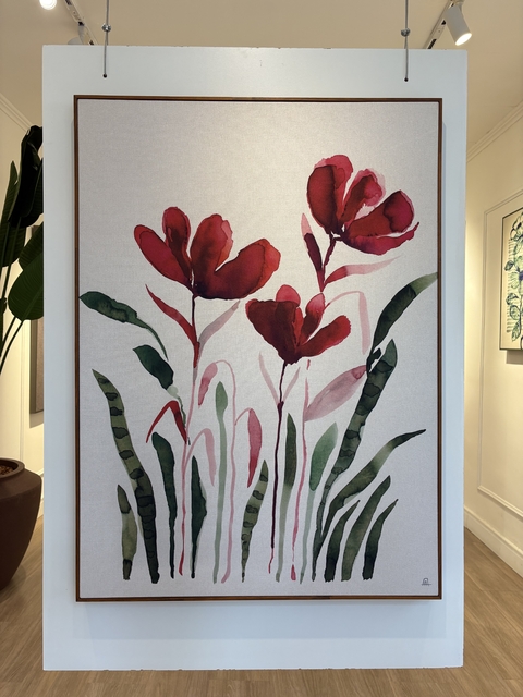 Quadro Tre Fiori Vermelha - comprar online