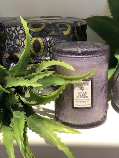 Mini vela pote vidro 50h Apple Blue Clover