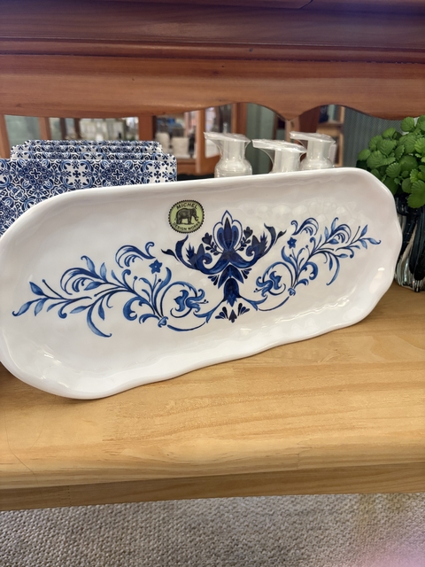 Bandeja retangular Michel Design Works Indigo Seas - comprar online