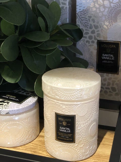 Mini vela pote vidro 50h Santal Vanille - Studio54decora