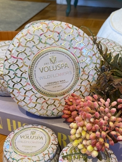 Vela lata 3 pavios 60H Wild Flowers - comprar online