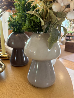 Vaso cogumelo cinza claro - comprar online