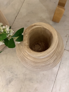 Vaso em madeira bola - Studio54decora