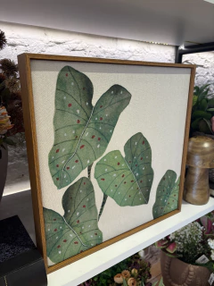 Quadro folhas verdes - 38x38 na internet