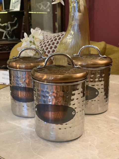 Pote metal vintage COFFEE
