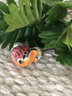 Puxador passarinho colorido - Studio54decora