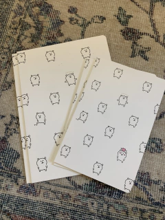 Caderno Animal Branco G