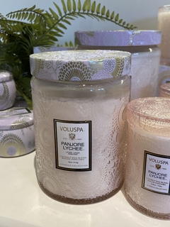 Vela pote vidro 100h Panjore Lychee