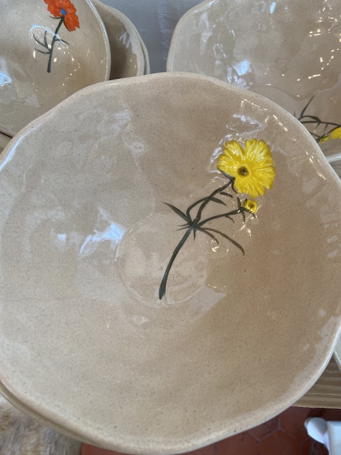 Bowl flor G amarelo