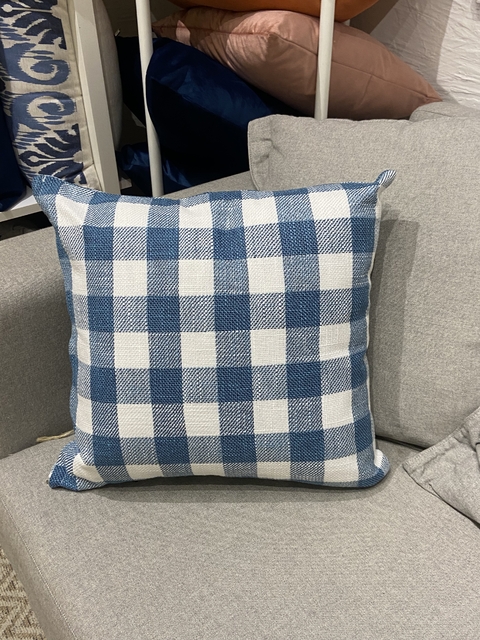 Almofada Xadrez Azul
