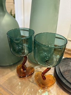 Taça heart verde e laranja - comprar online