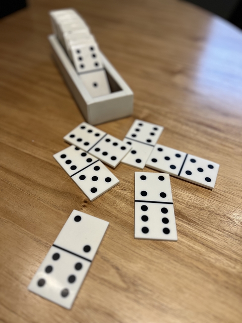 Caixa jogo dominó madrepérola