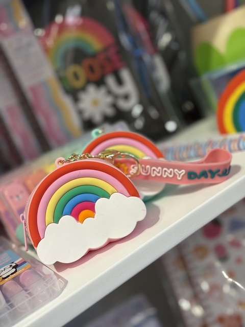 Chaveiro arco-iris rosa - comprar online