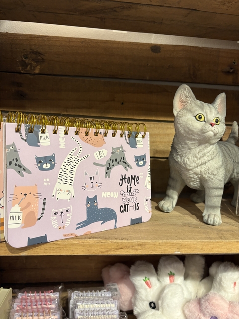 Planner Semanal gatinhos fundo lilás - comprar online