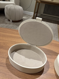Caixa oval off white P - Studio54decora