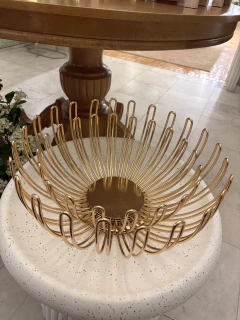 Fruteira metal dourada G - Studio54decora