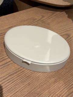Caixa oval cinza G - comprar online