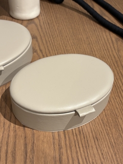 Caixa oval cinza P - Studio54decora