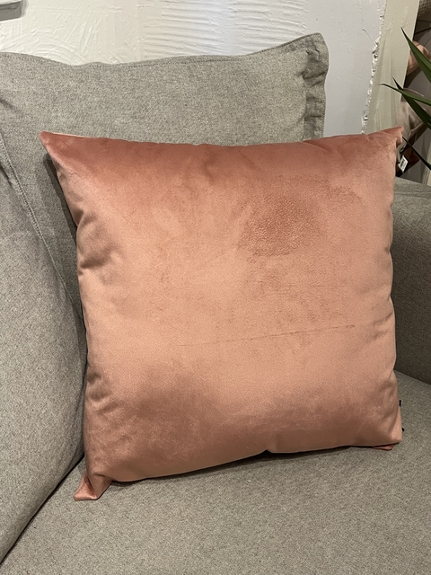 Almofada veludo soft lisa rosa