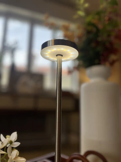 Luminária touch led prata - Studio54decora