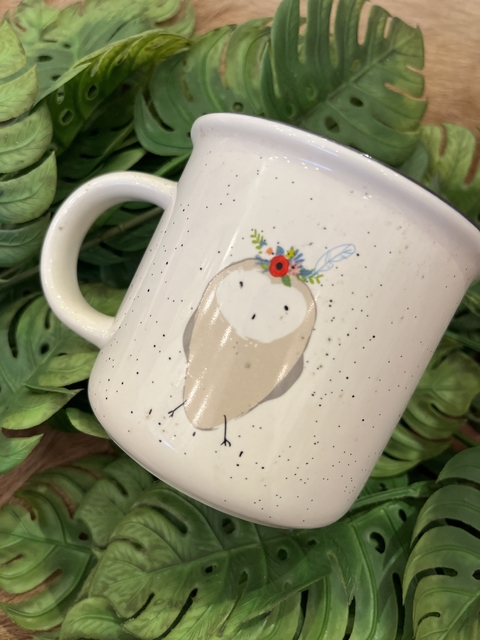 Caneca Coruja Bege