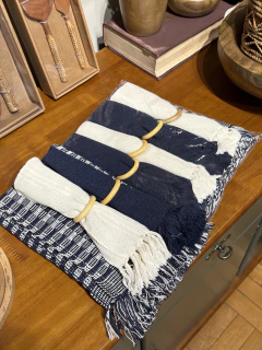 Imagem do Conjunto jogo americano marinho/cru