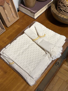 Conjunto jogo americano cru - comprar online