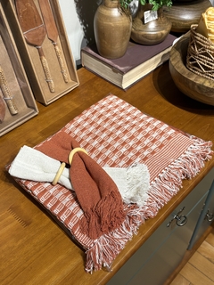 Conjunto jogo americano terracota/cru - loja online