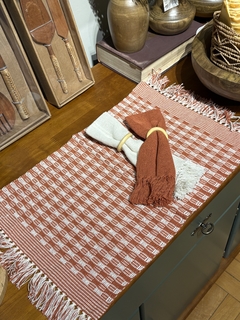 Conjunto jogo americano terracota/cru - comprar online