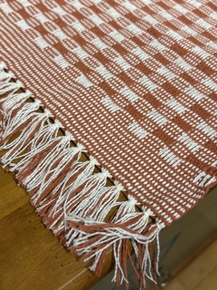 Conjunto jogo americano terracota/cru na internet