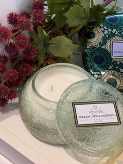 Vela pote vidro chawan 50h French Cade Lavender - comprar online