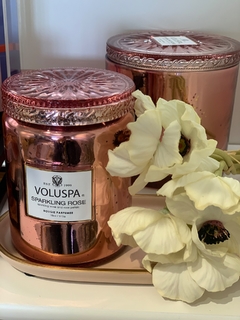 Vela pote vidro 100h Sparkling Rose